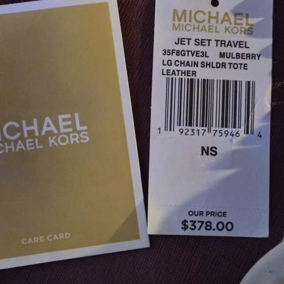 Michael Kors Plum Shoulder Bag with Gold Accents - Picture 2 of 16